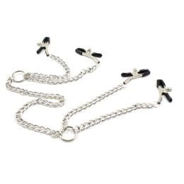 OHMAMA FETISH - 4 NIPPLE Clamps WITH CHAINS 2